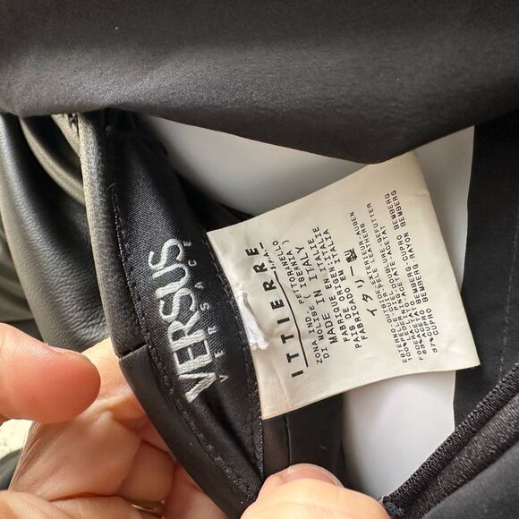 Versus by Versace Leather Slim Pants 24/38 Made in Italy XS - Picture 14 of 15